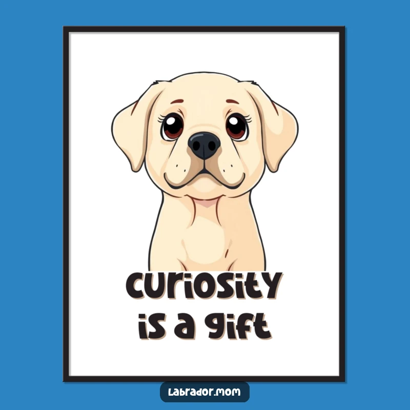 Free Printable Labrador Wall Art: Curious Eyes Dog Funny Downloadable Decor Gift