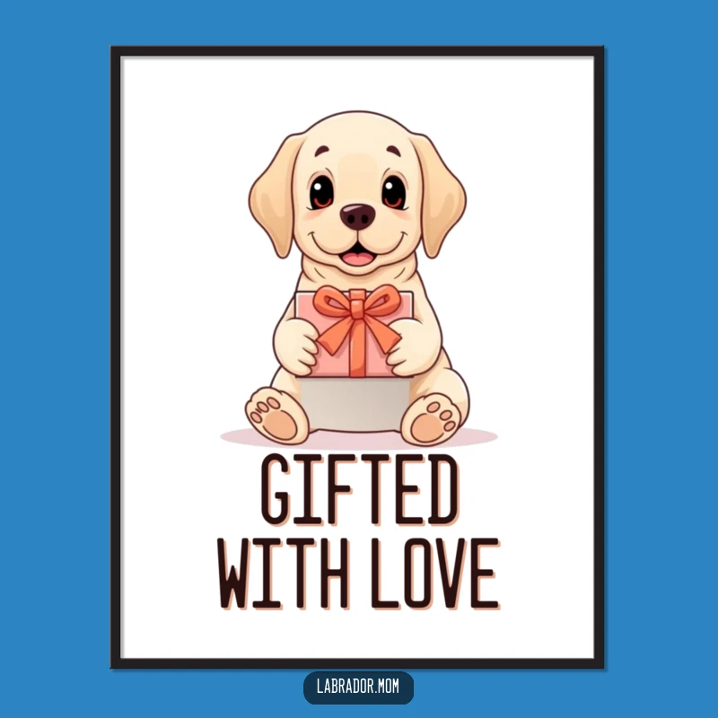 Free Printable Labrador Wall Art: Gift-Giving Dog Funny Downloadable Decor Gift