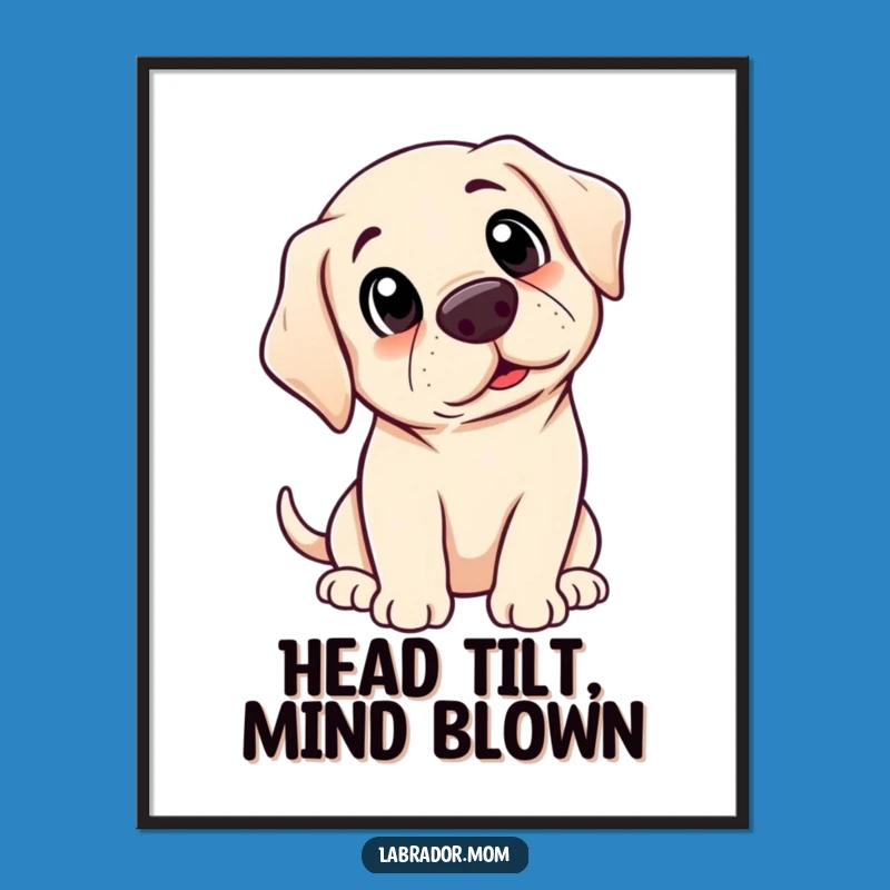 Surprised Labrador Wall Art Free Printable - Funny Dog Downloadable Decor