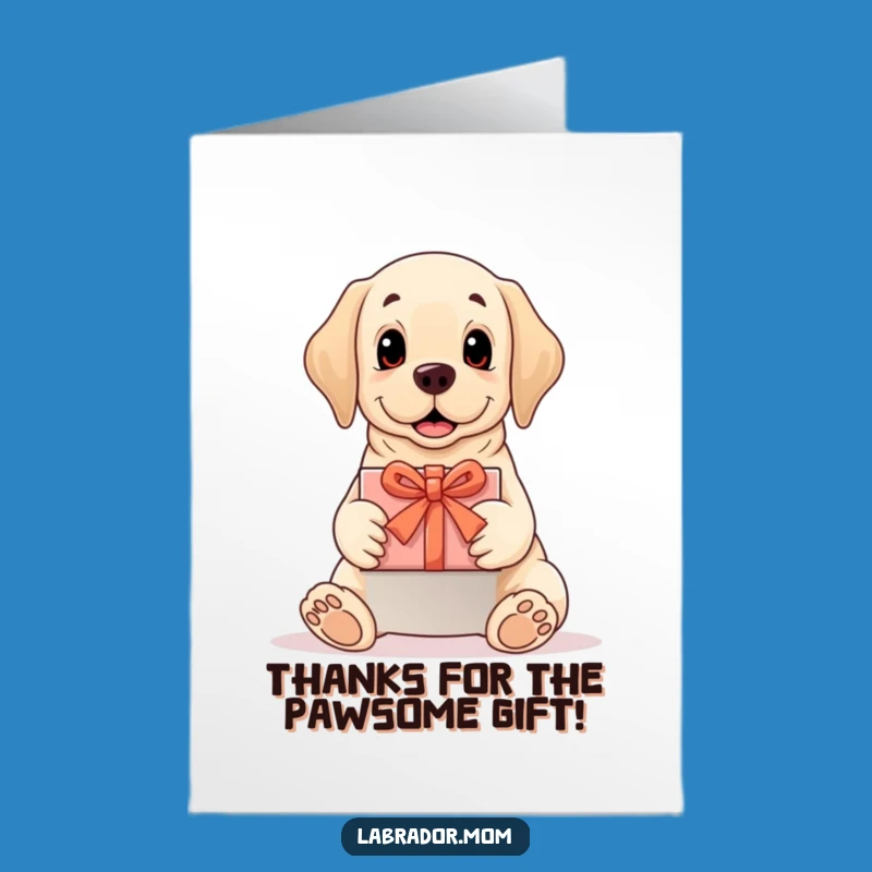 Free Printable Labrador Thank You Card: Gift Dog Funny Gratitude Downloadable Gift