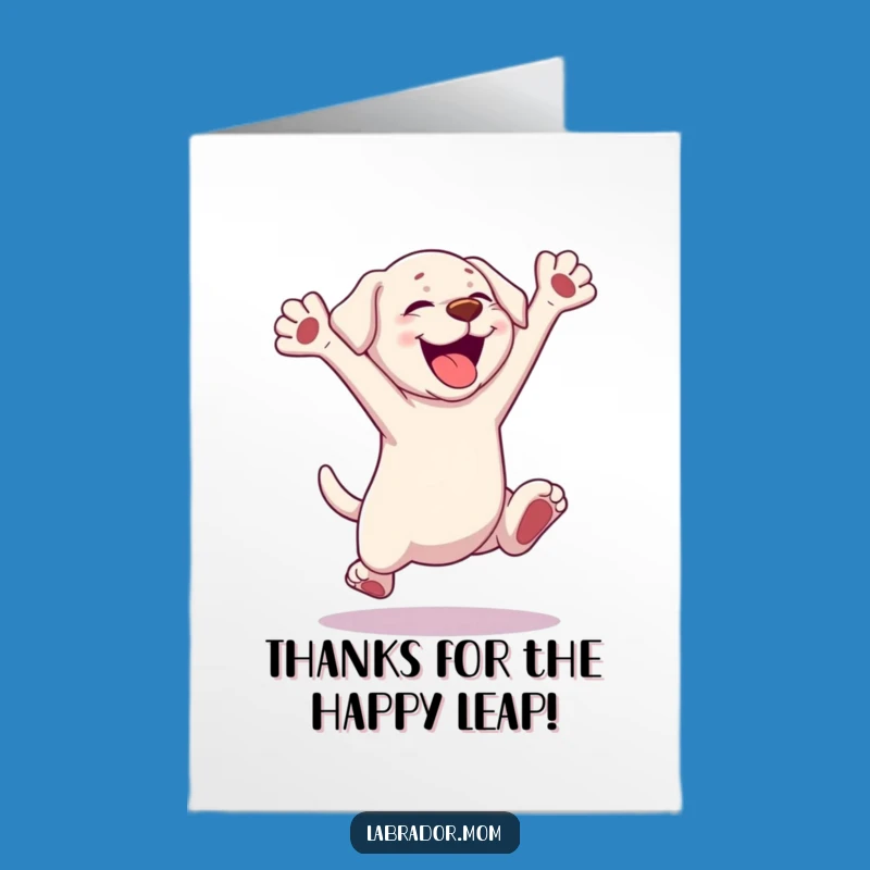 Free Printable Thank You Card: Grateful Kawaii Labrador, Downloadable Appreciation Gift!