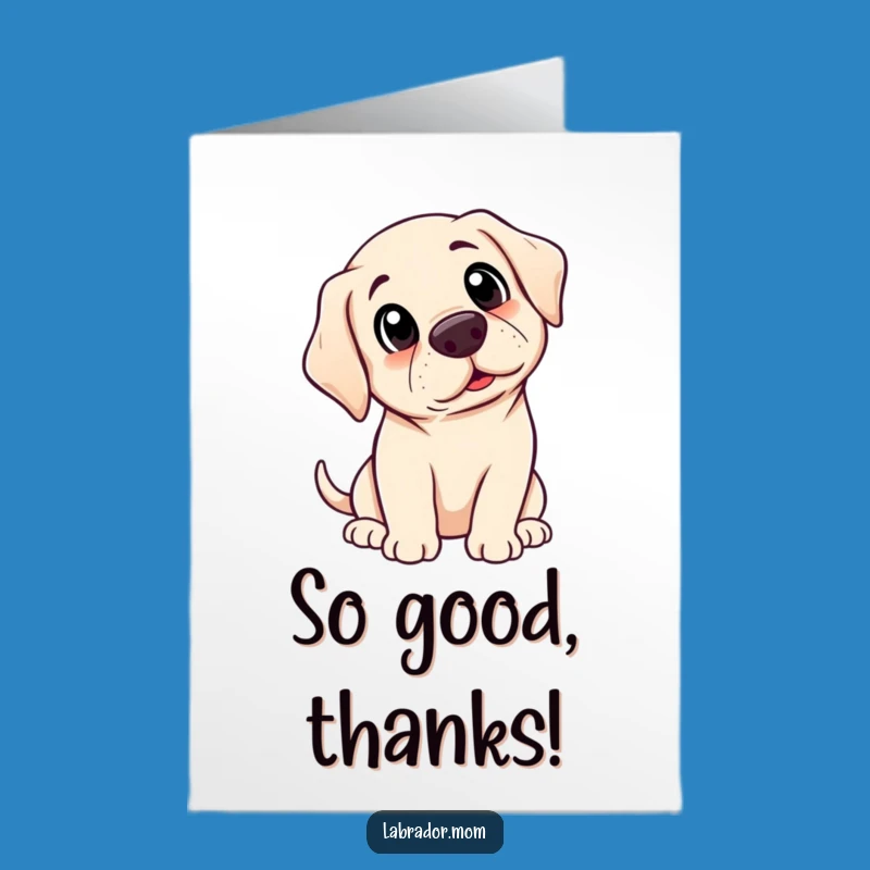 Surprised Labrador Thank You Card Free Printable - Funny Dog Downloadable Gift