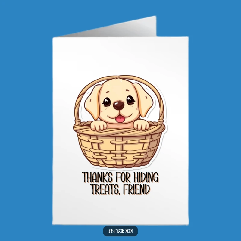 Free Printable Thank You Card: Mischievous Labrador Peek Funny Downloadable Gift