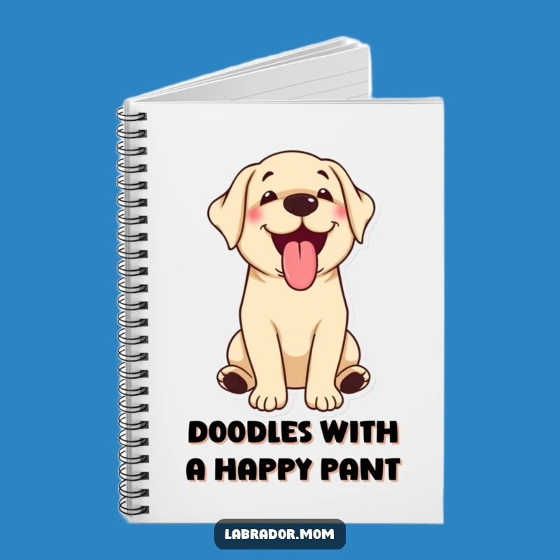 Funny Kawaii Labrador Notebook: Happy Panting Journal, Cute Dog Gift