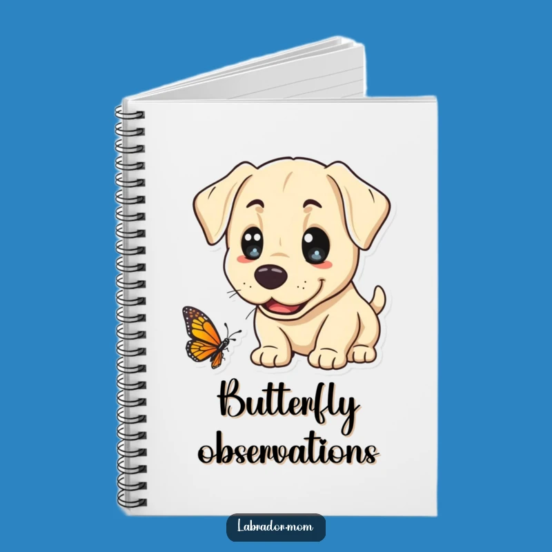 Funny Kawaii Lab Butterfly Notebook: Cute Dog Journal for Your Thoughts
