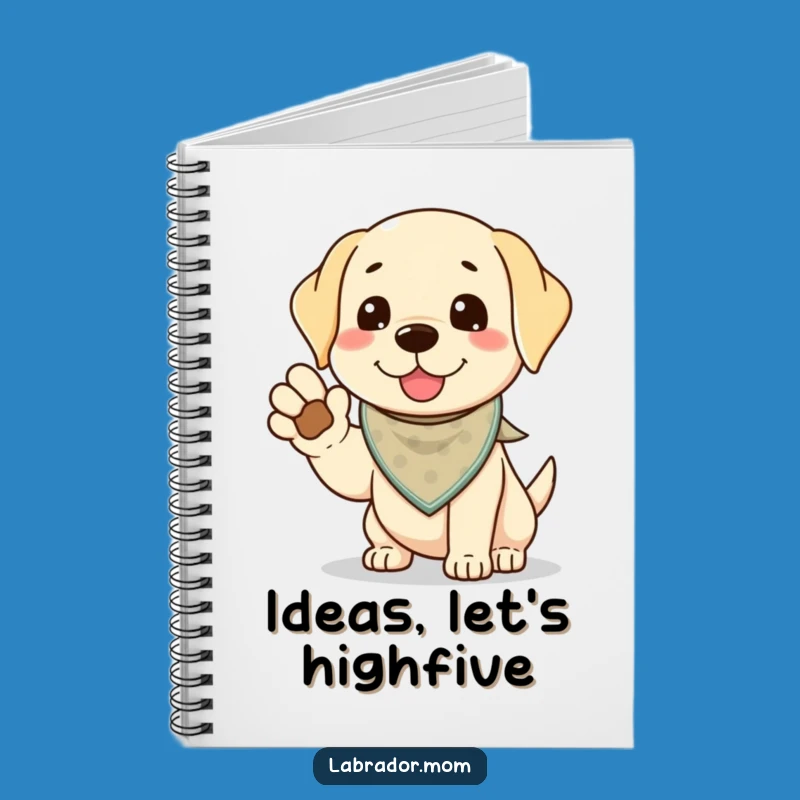 Funny Kawaii Lab High-Five Notebook: Playful Dog Journal for Your Thoughts