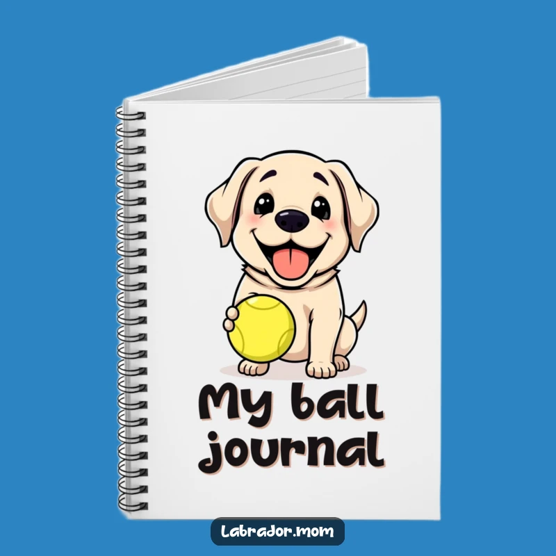 Funny Kawaii Lab Tennis Ball Notebook: Grinning Ideas Journal, Cute Funny Gift