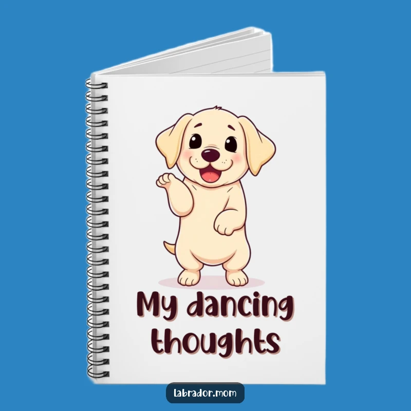 Funny Kawaii Labrador Happy Dance Notebook - Capture Your Moves