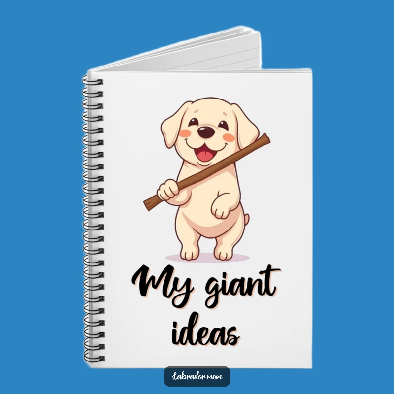 Funny Kawaii Labrador Notebook - Big Stick Dog Journal