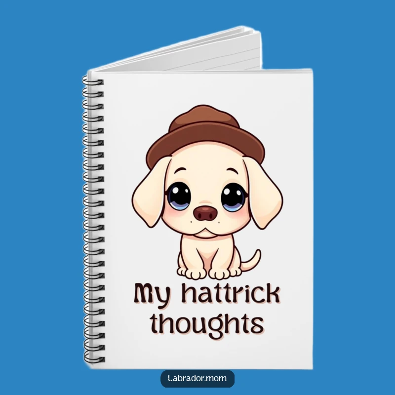 Funny Kawaii Labrador Notebook - Innocent Hat Dog Journal