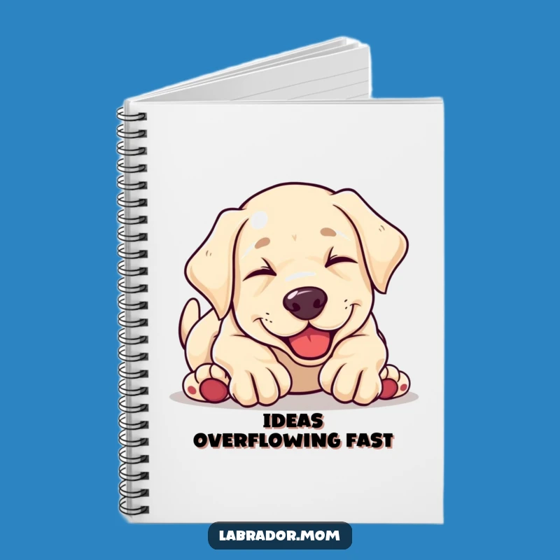 Funny Kawaii Labrador Puppy Tumbling Notebook - Jot Down Your Happy Thoughts