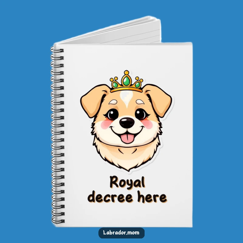 Funny Royal Dog Tiara Notebook: Jot Down Ideas Fit for a King (or Queen!)