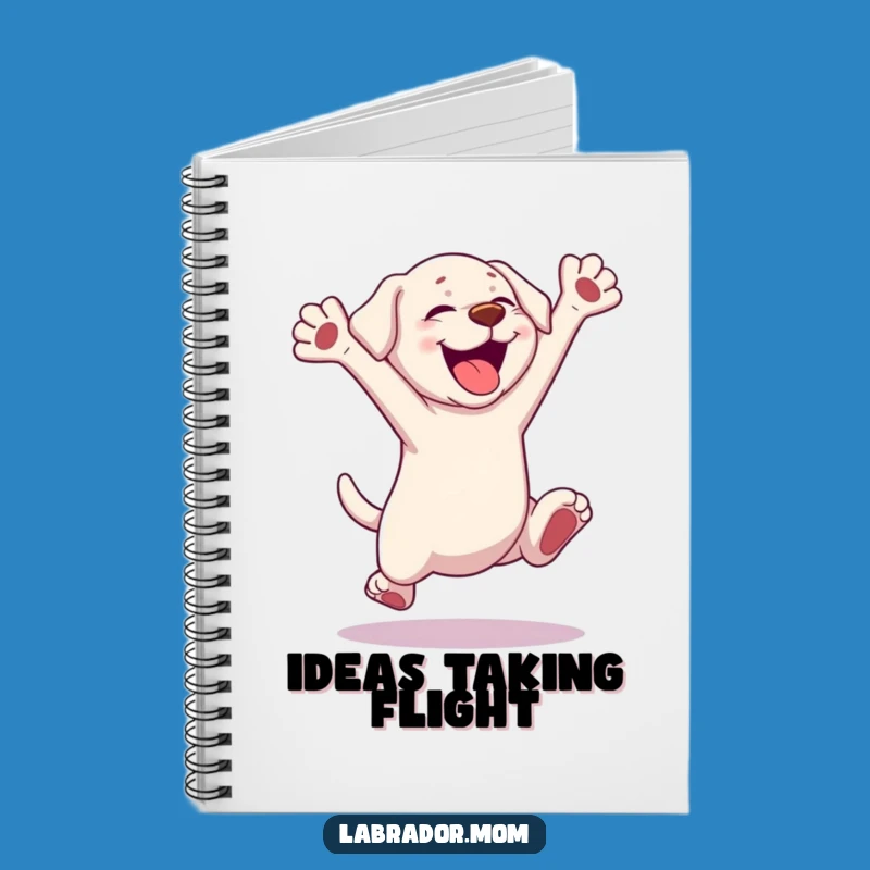 Funny Kawaii Labrador Notebook - Excitable Dog Journal, Great Gift for Writers