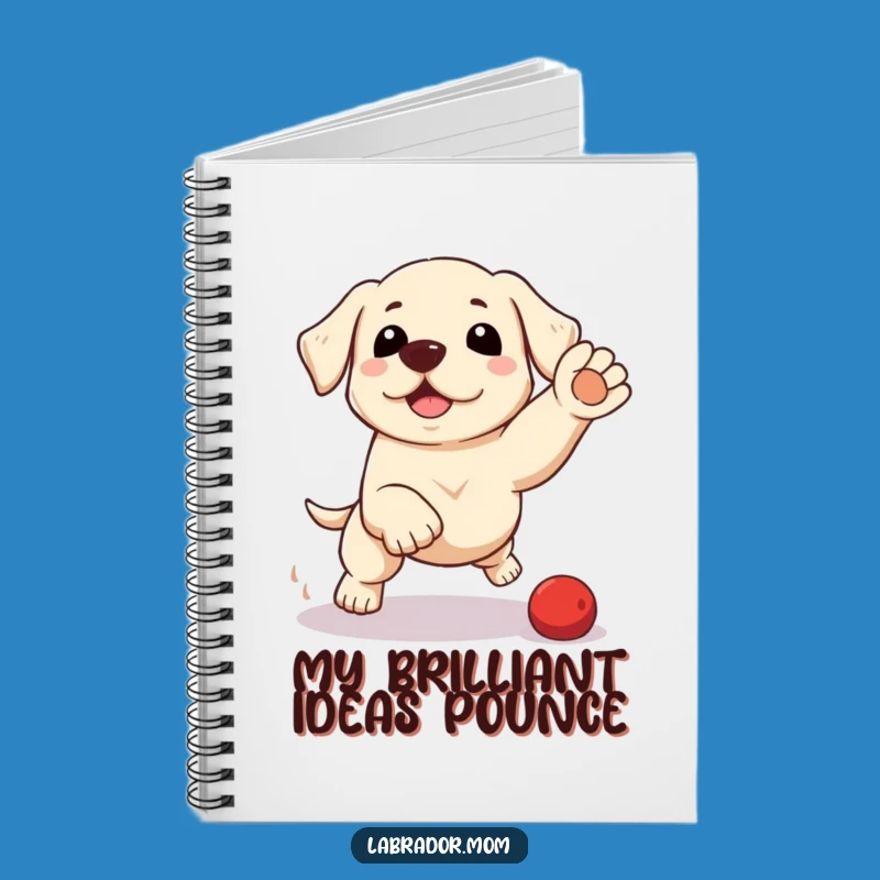 Funny Kawaii Labrador Pounce Notebook - Jot Down Ideas with Joy
