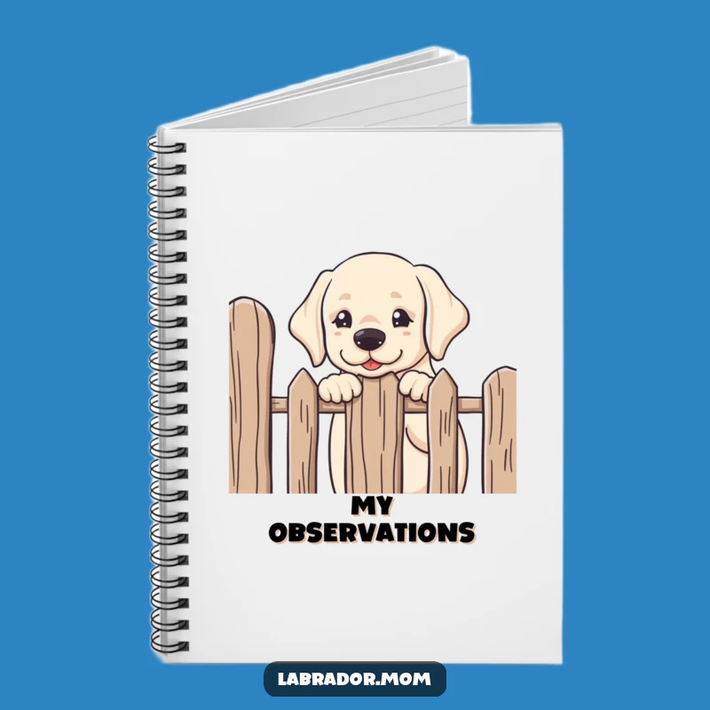 Funny Kawaii Labrador Peeking Notebook - Jot Down Your Ideas