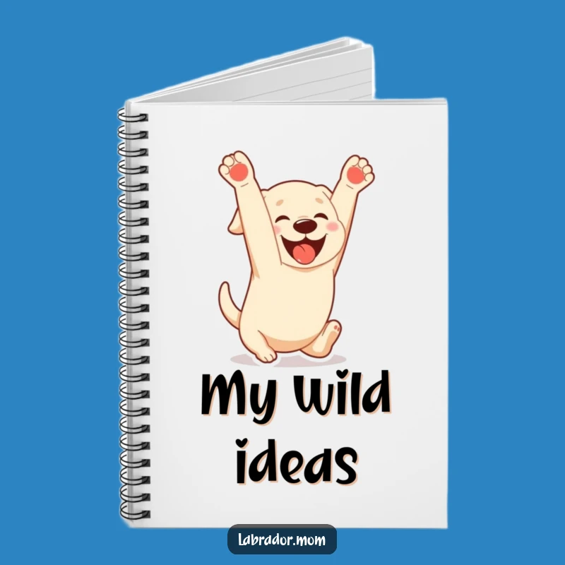 Funny Kawaii Labrador Notebook - Playful Somersault Dog Journal