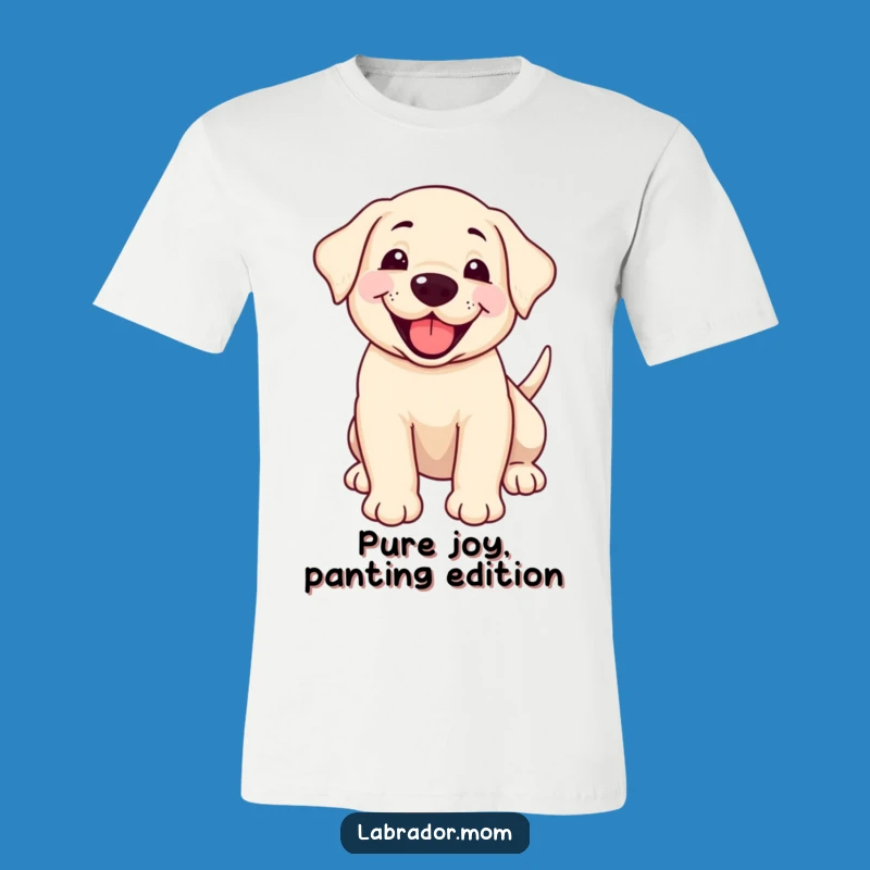 Funny Happy Labrador Cub T-Shirt - Wagging Tail Fun, Great Dog Gift!