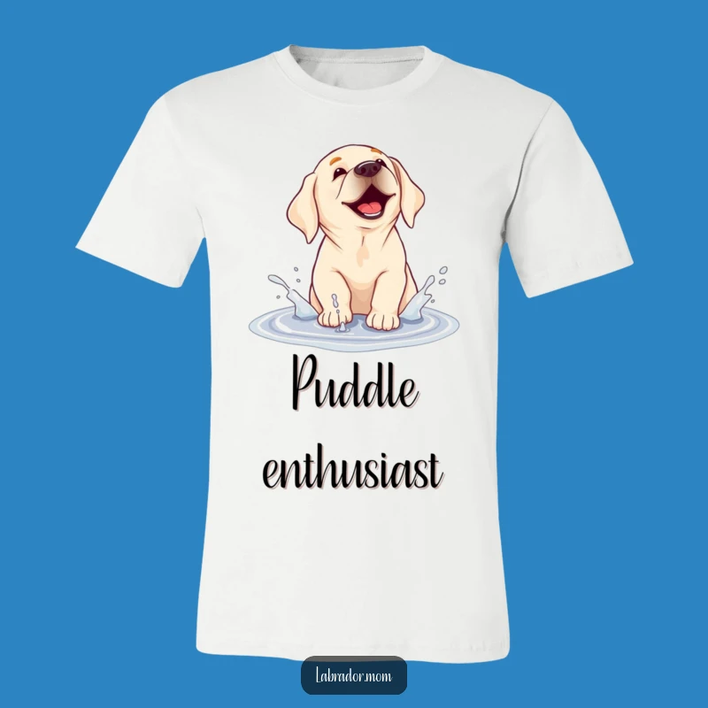 Funny Muddy Puddle Labrador T-Shirt - Hilarious Playful Pup Apparel