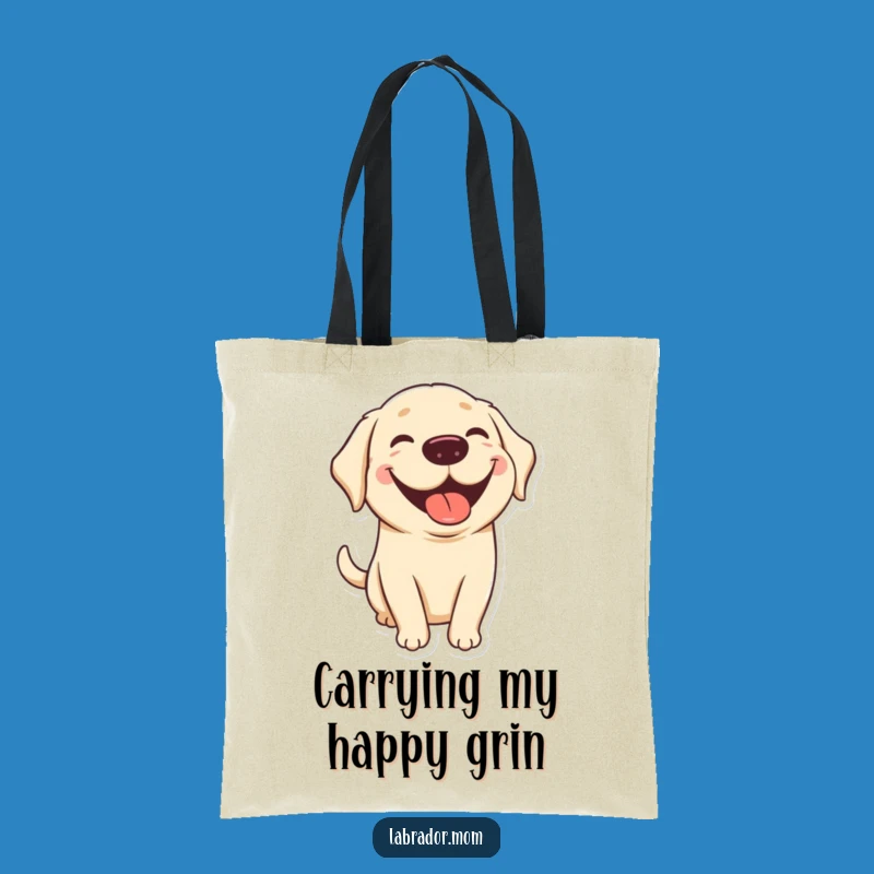 Funny Kawaii Lab Tongue Out Tote Bag - Happy Carryall, Perfect Gift