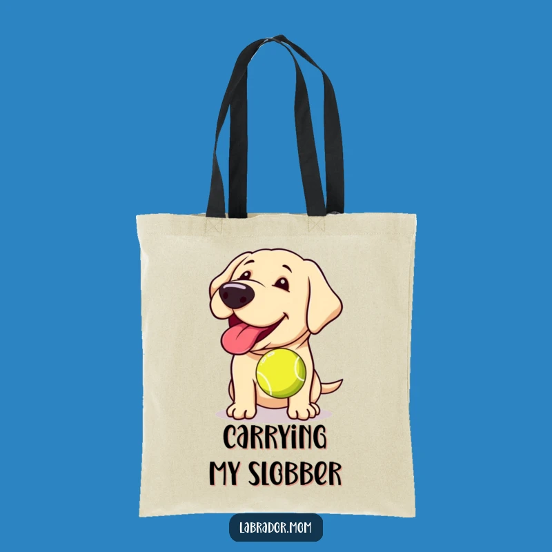 Funny Kawaii Labrador Tote Bag: Tennis Ball Fun, Stylish & Humorous