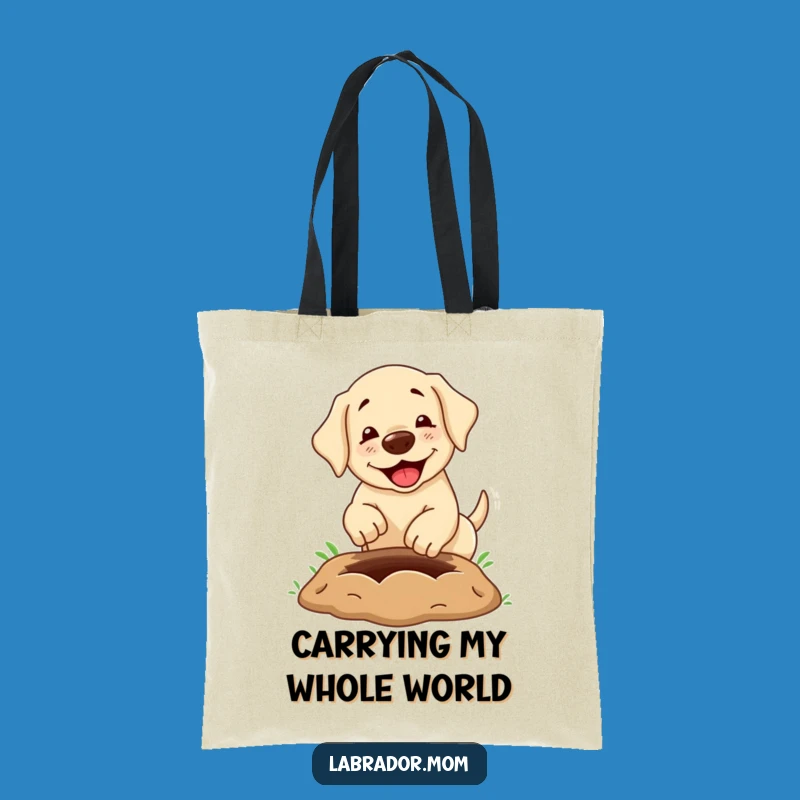 Funny Labrador Tote Bag: Spacious and Stylish for Dog Lovers, Digging Design