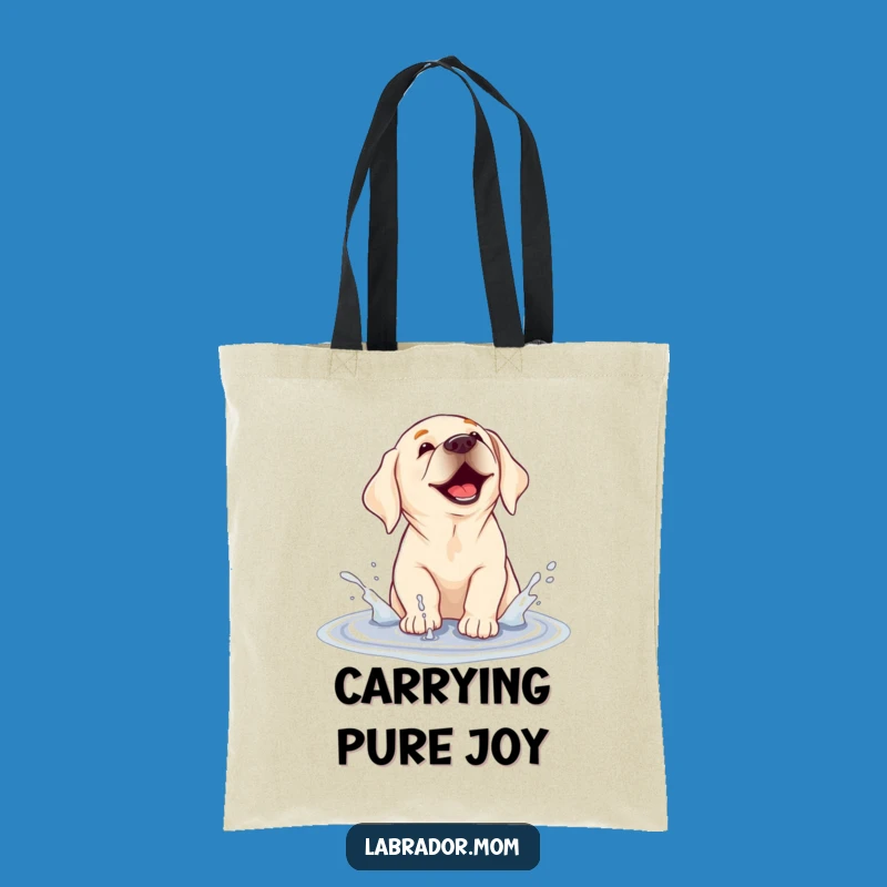 Funny Puddle Splashing Labrador Tote Bag - Carry Your Joy & Mess