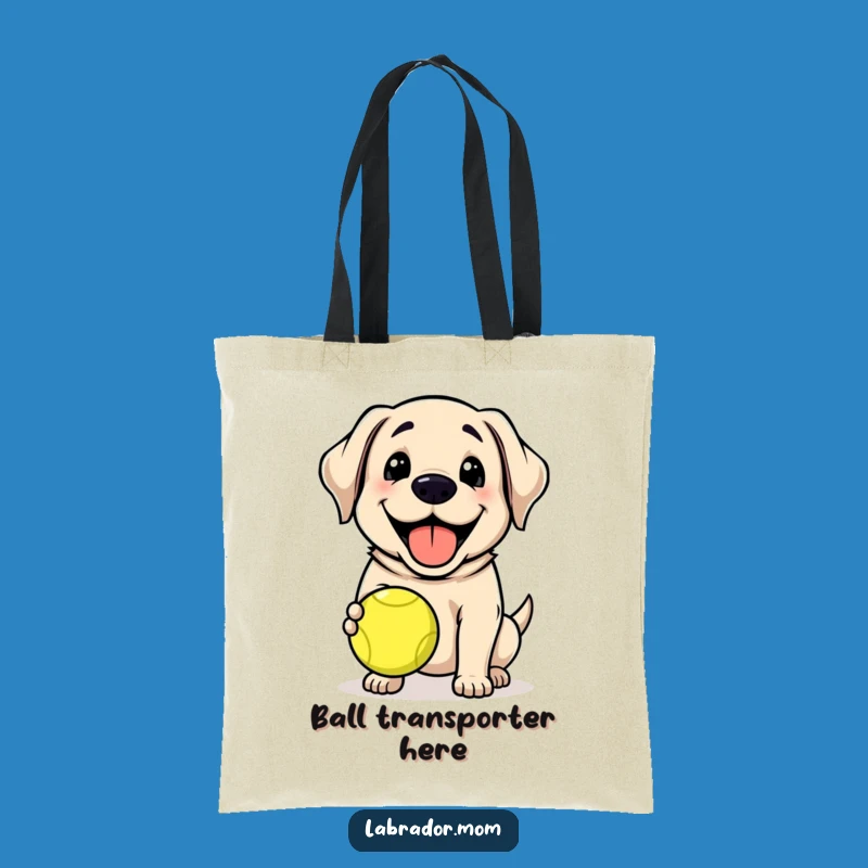 Funny Kawaii Lab Tennis Ball Tote Bag: Fetch Ready Carrier, Cute Funny Gift