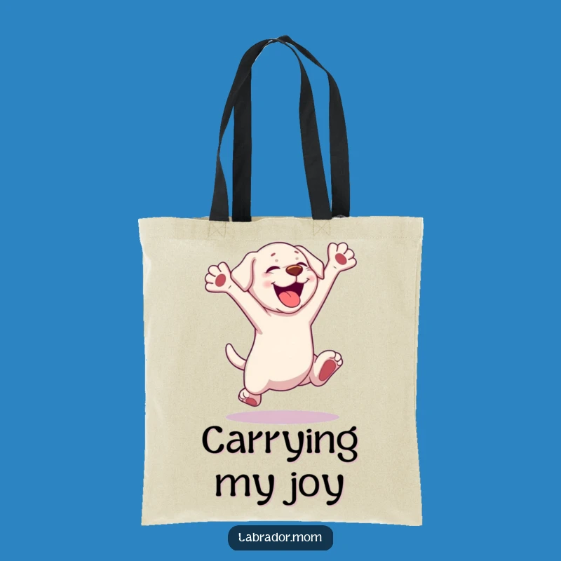 Funny Kawaii Labrador Tote Bag - Spacious Excited Dog Carryall, Great Gift