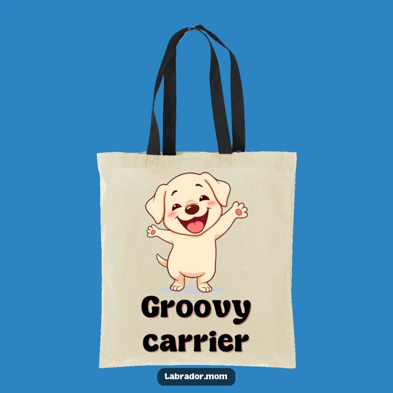Funny Kawaii Labrador Tote Bag - Spacious Silly Dance Carryall, Great Gift