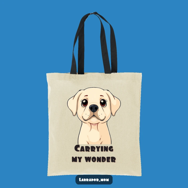 Funny Labrador Curiosity Tote Bag: Wide-Eyed Dog Accessory, Awesome Gift