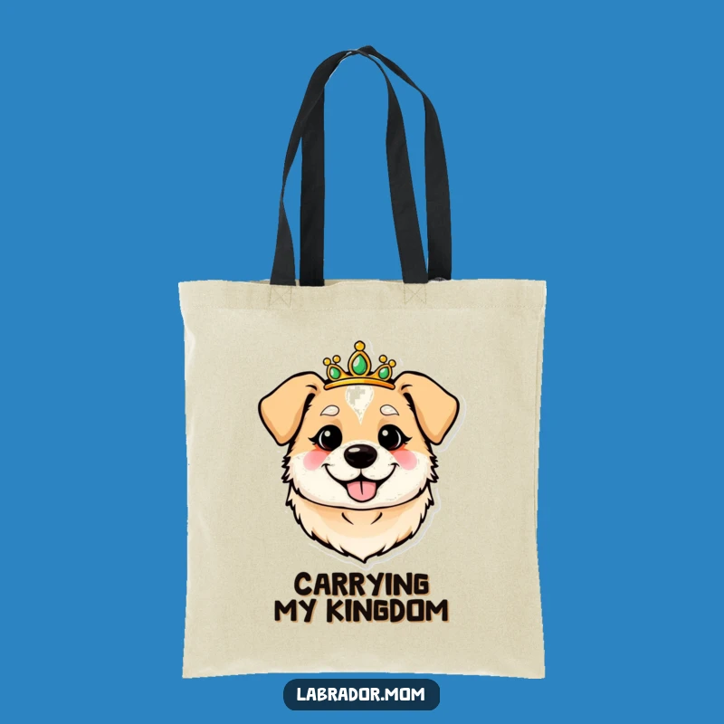 Funny Royal Dog Tiara Tote Bag: Carry Your Essentials with Pawsome Style