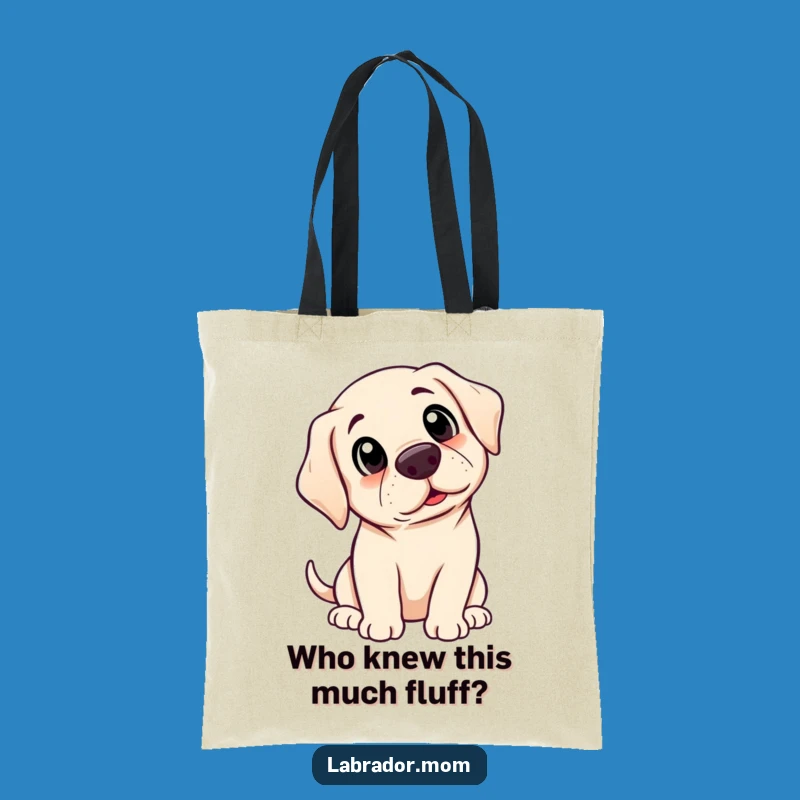 Funny Kawaii Labrador Surprise Tote Bag: Charming and Humorous Carry-All for Dog Lovers
